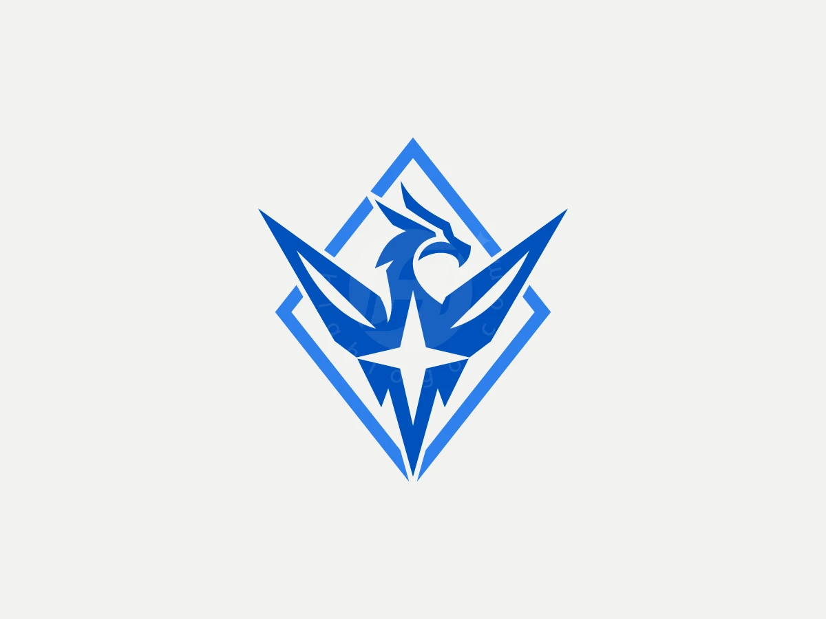 Dragon Star Diamond Emblem Logo - Animal Logo design by mrshamsurrahman for sale on Highlogo