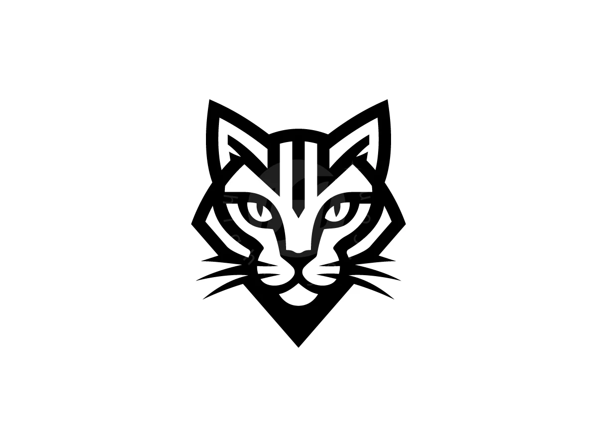 Modern Geometric Cat Face Logo - Animal Logo design by ShamsStudio for sale on Highlogo