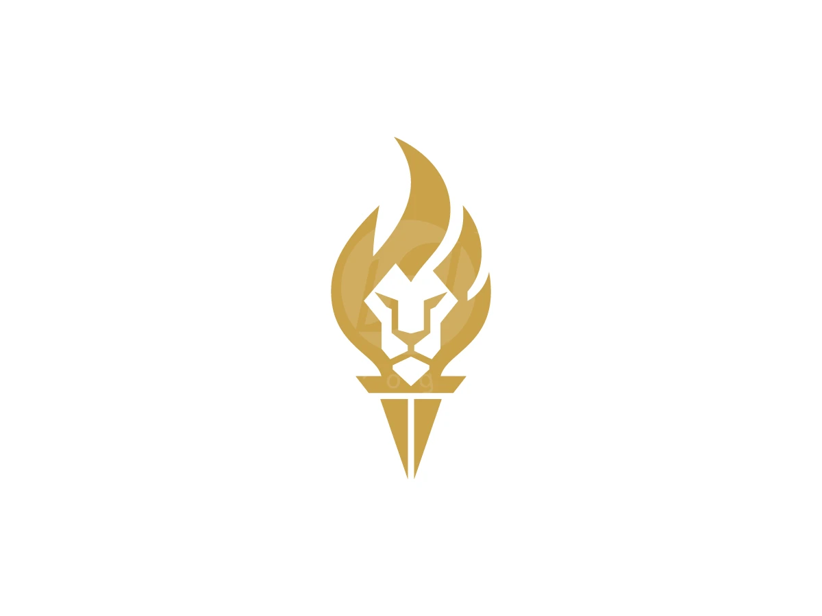 Lion Flame Torch Logo - Animal Logo design by ShamsStudio for sale on Highlogo