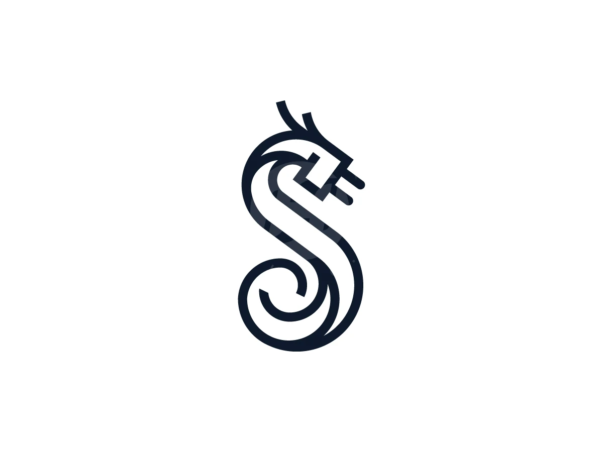 Dragon S Charge Logo - Animal Logo design by ShamsStudio for sale on Highlogo