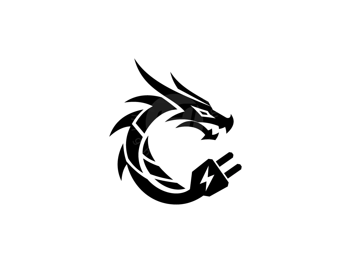 Dragon Power Charge Logo - Animal Logo design by ShamsStudio for sale on Highlogo