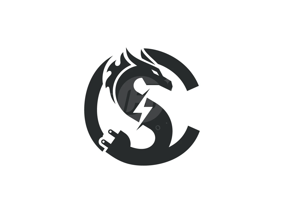 Dragon C S Charge Logo - Animal Logo design by ShamsStudio for sale on Highlogo