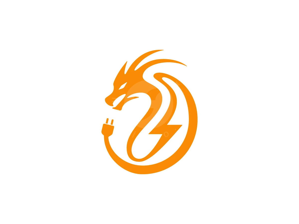 Infinity Dragon Charge Logo - Technology Logo design by ShamsStudio for sale on Highlogo