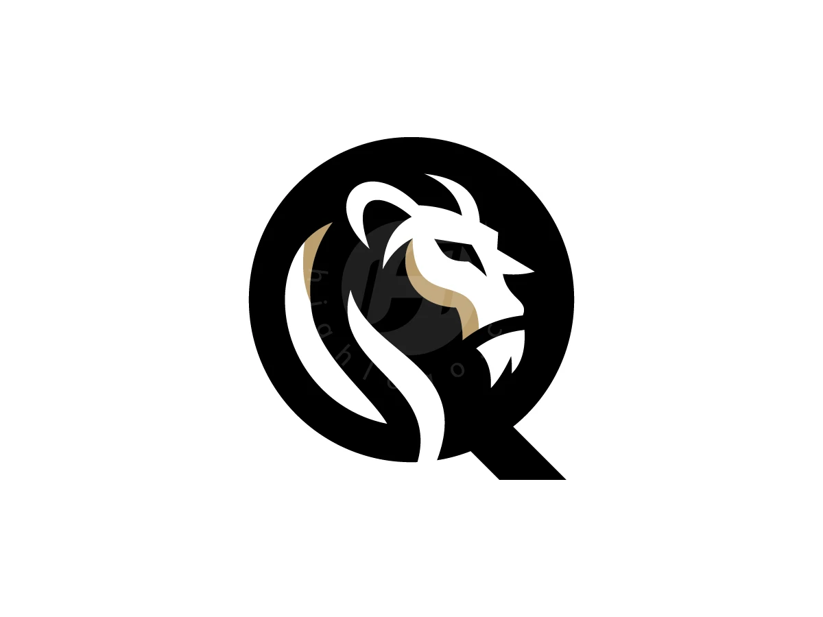 Lion Q Monogram Logo - Animal Logo design by ShamsStudio for sale on Highlogo