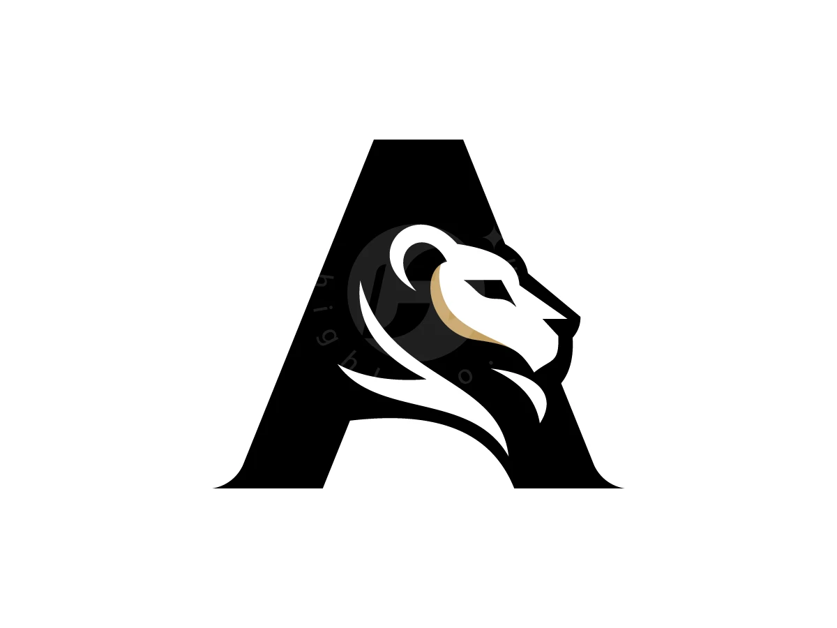Alpha Lion Monogram Logo - Animal Logo design by ShamsStudio for sale on Highlogo