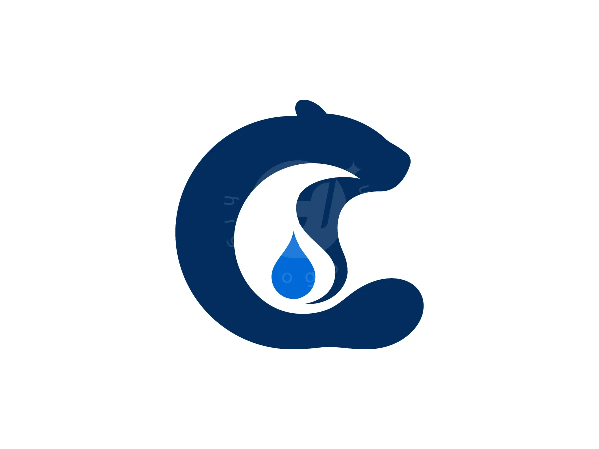 Beaver Water Drop Logo - Animal Logo design by ShamsStudio for sale on Highlogo