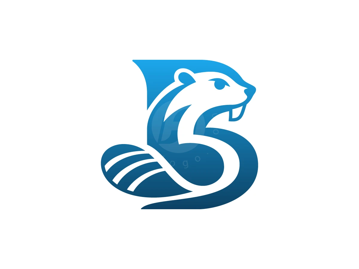 Letter B Beaver Logo Design - Animal Logo design by ShamsStudio for sale on Highlogo