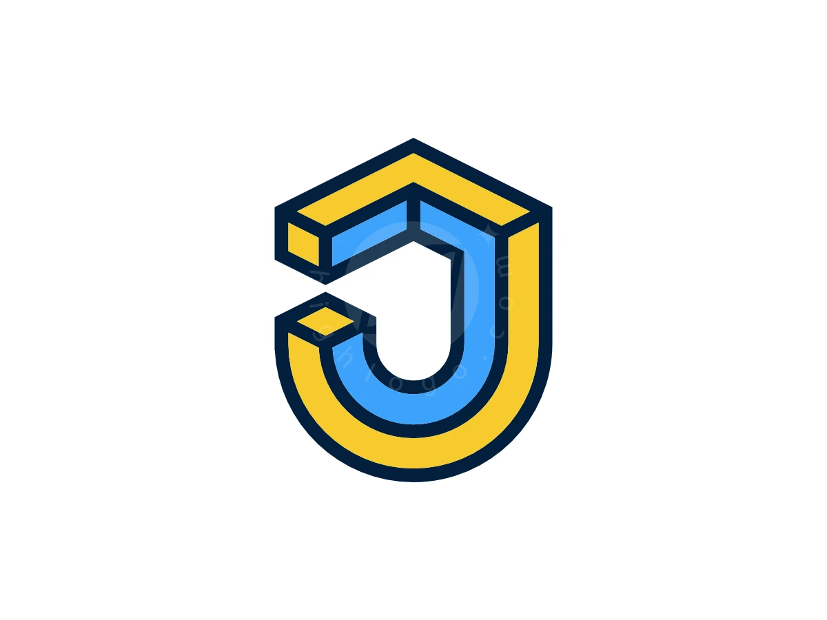 Letter J Lines Shield Logo - Logo Logo design by Thekurnwn for sale on Highlogo