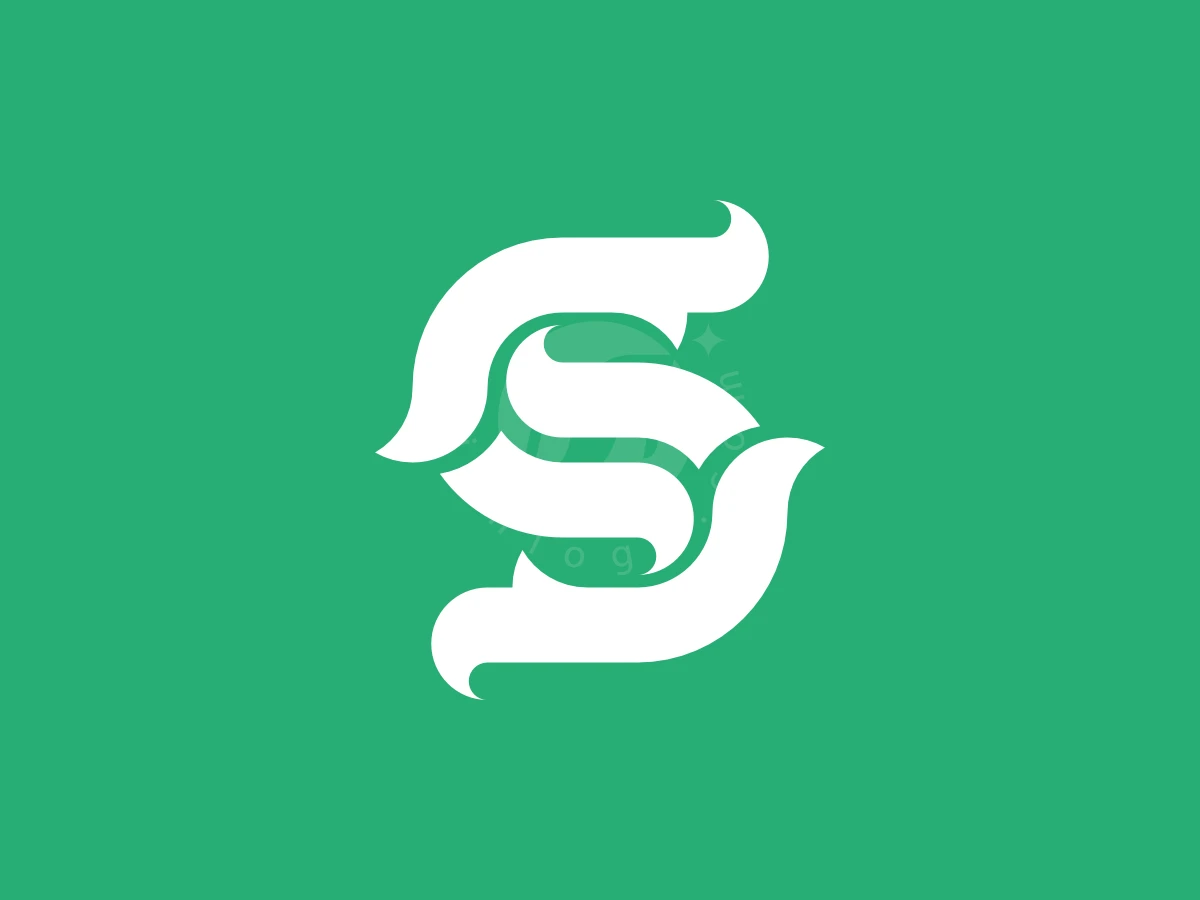 Letter S Green Ornamental Nature Logo - preview 1