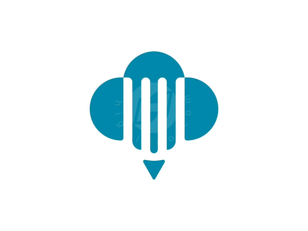 Simple Blue Cloud Pen Logo - Technology Logo design by Nanfast for sale on Highlogo