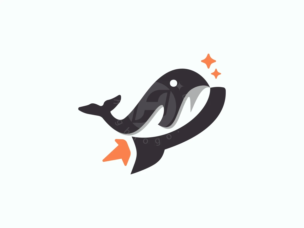 Unique Whale And Rocket Logo - Media Logo design by Nanfast for sale on Highlogo