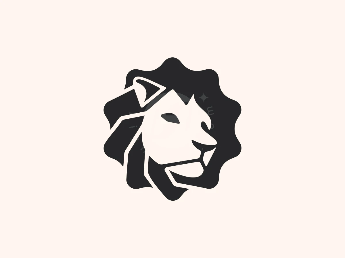 Simple Star Lion Face Logo - Media Logo design by Nanfast for sale on Highlogo