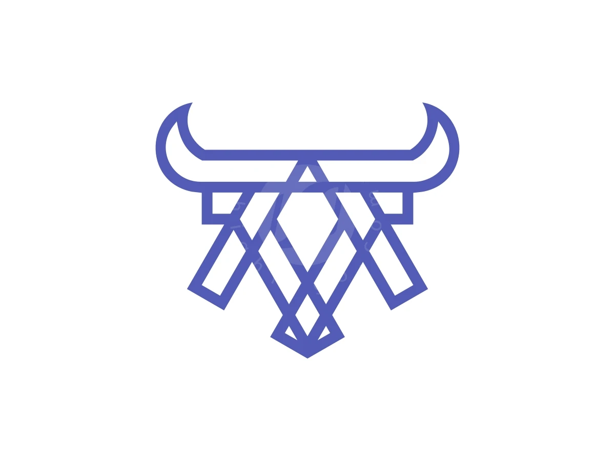 Letter AV Line Bull Head Logo - Logo Logo design by Nanfast for sale on Highlogo