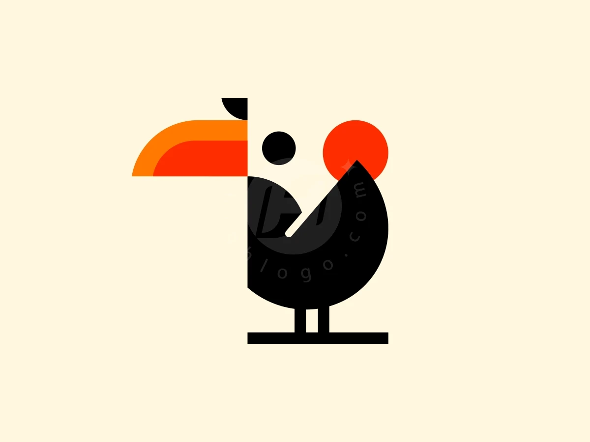 Unique Abstract Toucan Logo - Abstract Logo design by Nanfast for sale on Highlogo