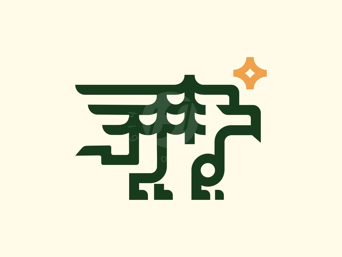 Abstract Griffin Pine Logo - Technology Logo design by Nanfast for sale on Highlogo