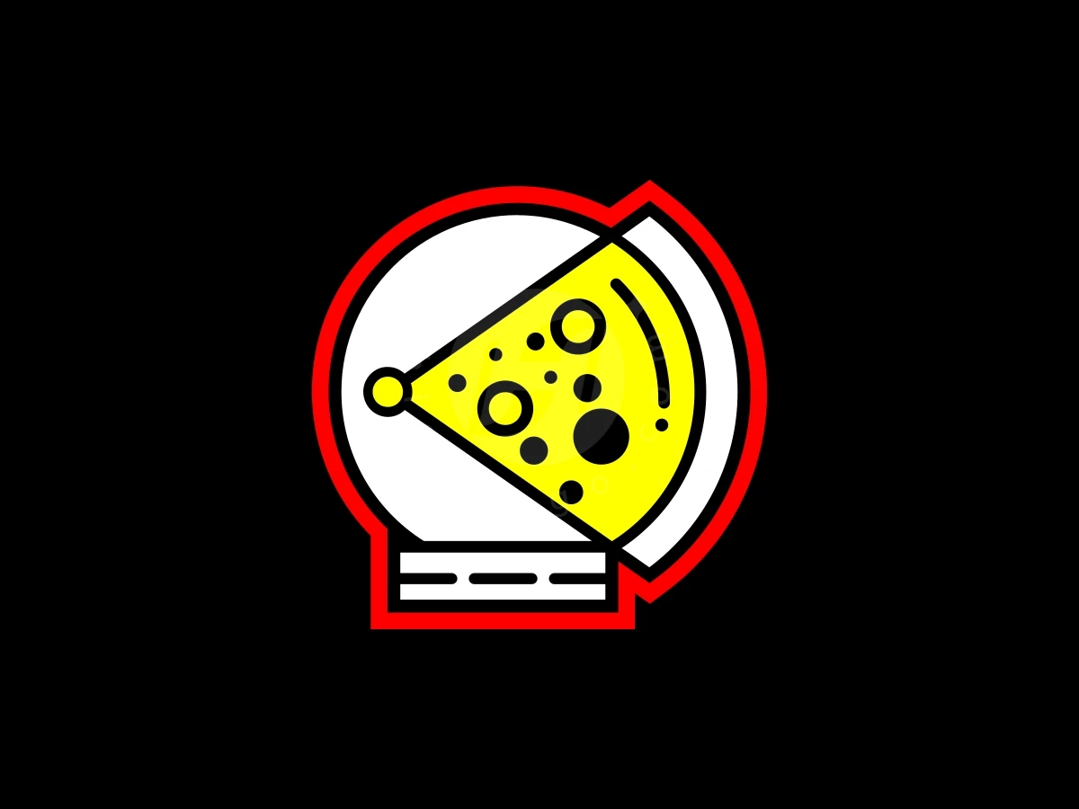 Astronaut Pizza Helmet Logo - preview 1
