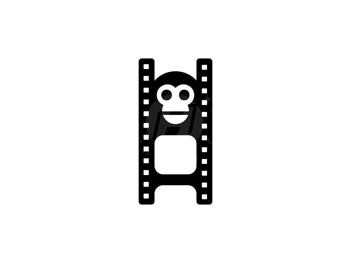Unique Gorilla Film Strip Logo - Animal Logo design by Nanfast for sale on Highlogo