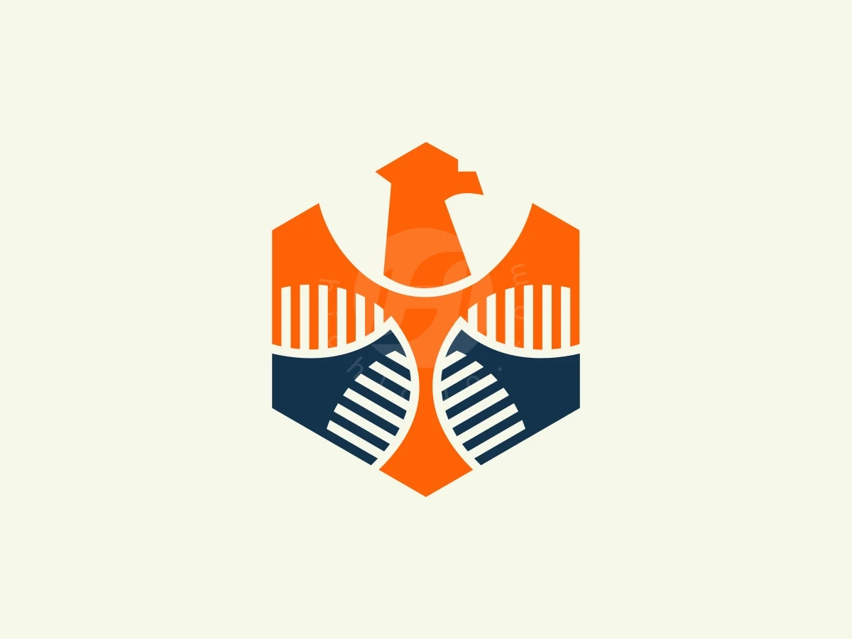 Modern Hexagon Eagle Logo - preview 1