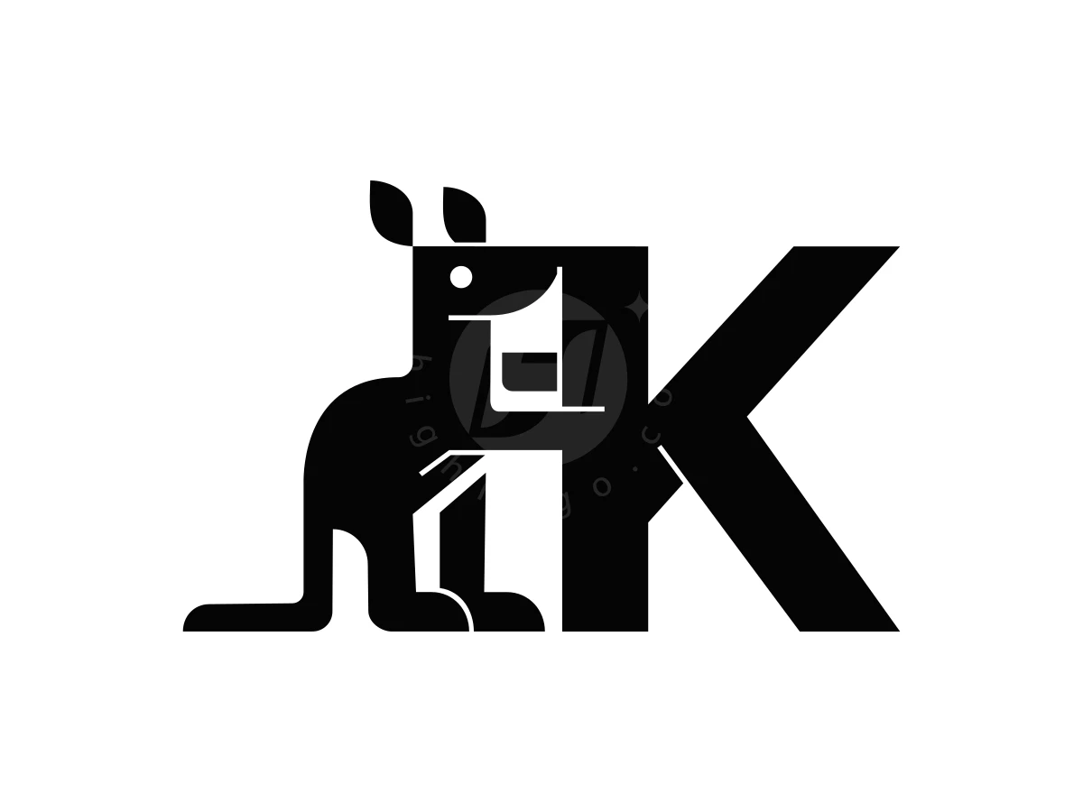 Simple Letter K Kangaroo Logo - Animal Logo design by Nanfast for sale on Highlogo