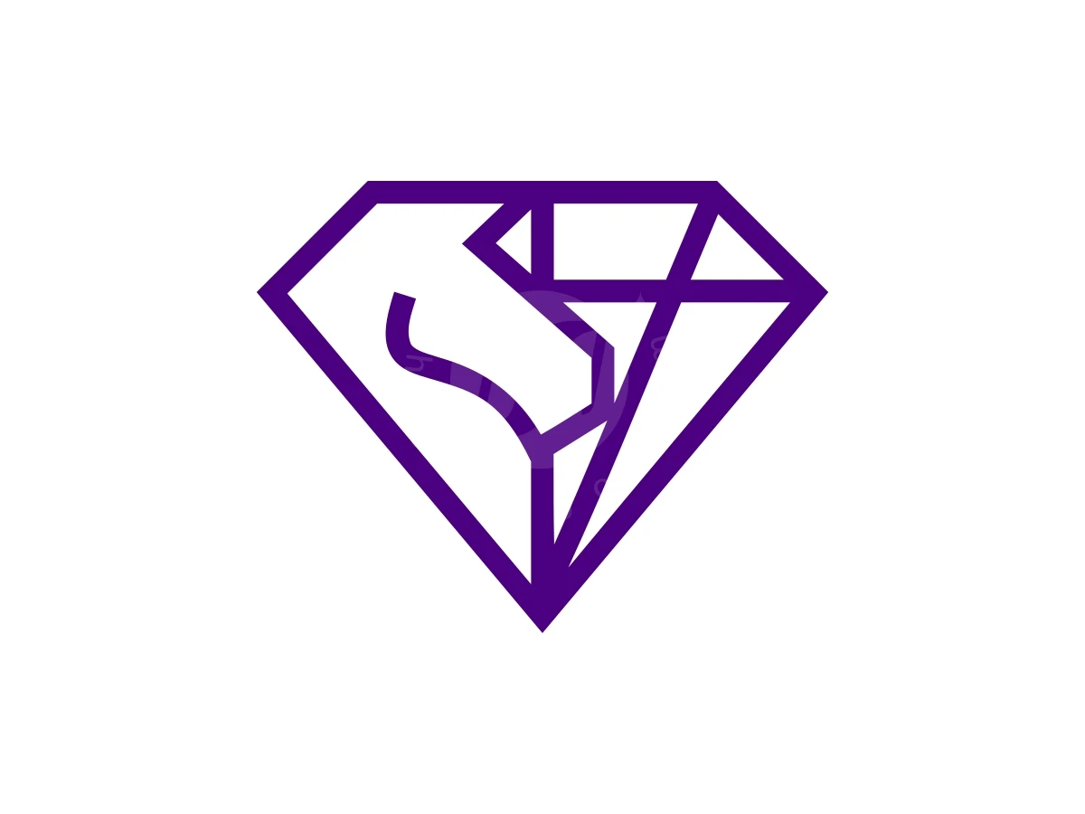 Minimalist Diamond Horse Logo - Animal Logo design by Nanfast for sale on Highlogo