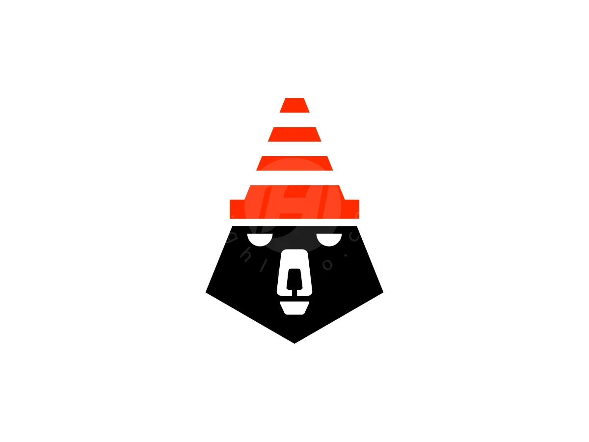 Simple Bear Cone Head Logo - Abstract Logo design by Nanfast for sale on Highlogo