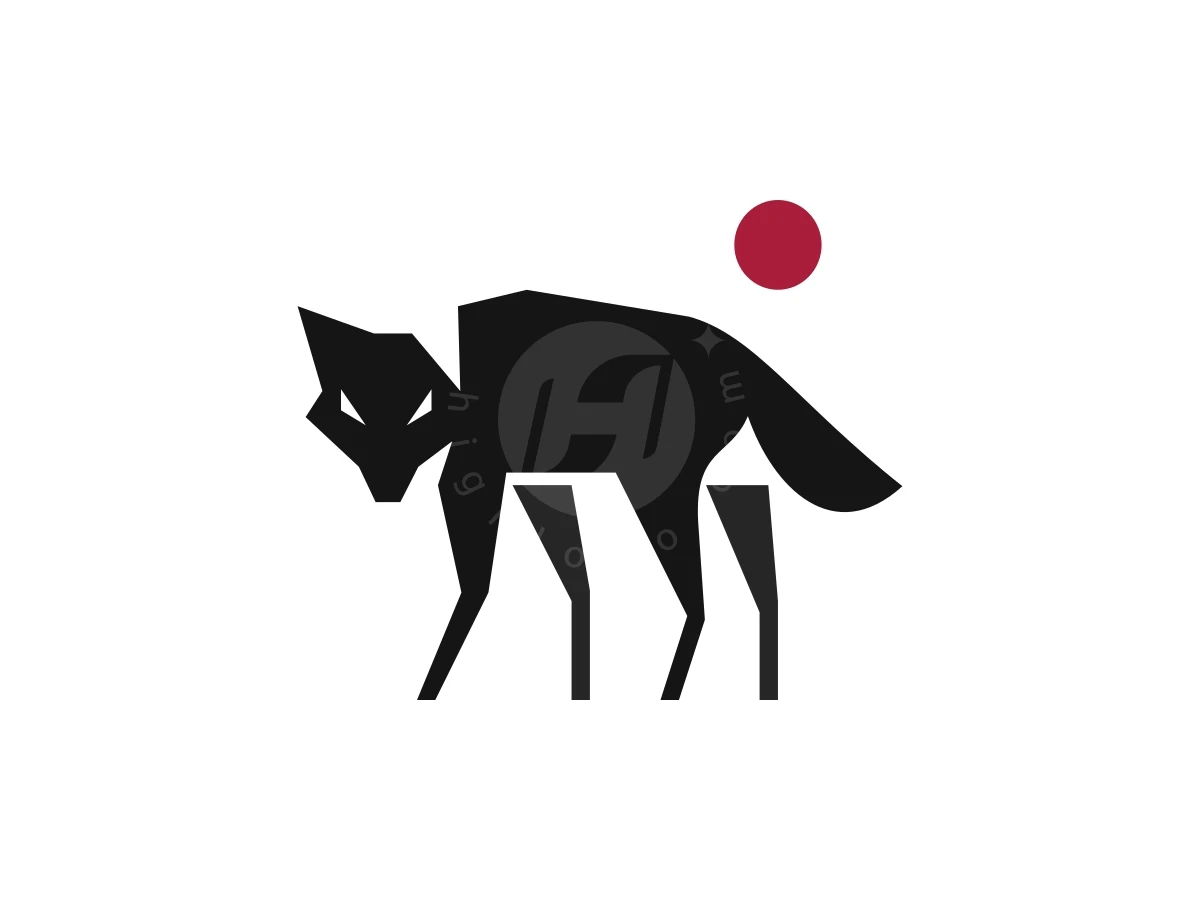 Modern Geometric Wolf Logo - Animal Logo design by Nanfast for sale on Highlogo