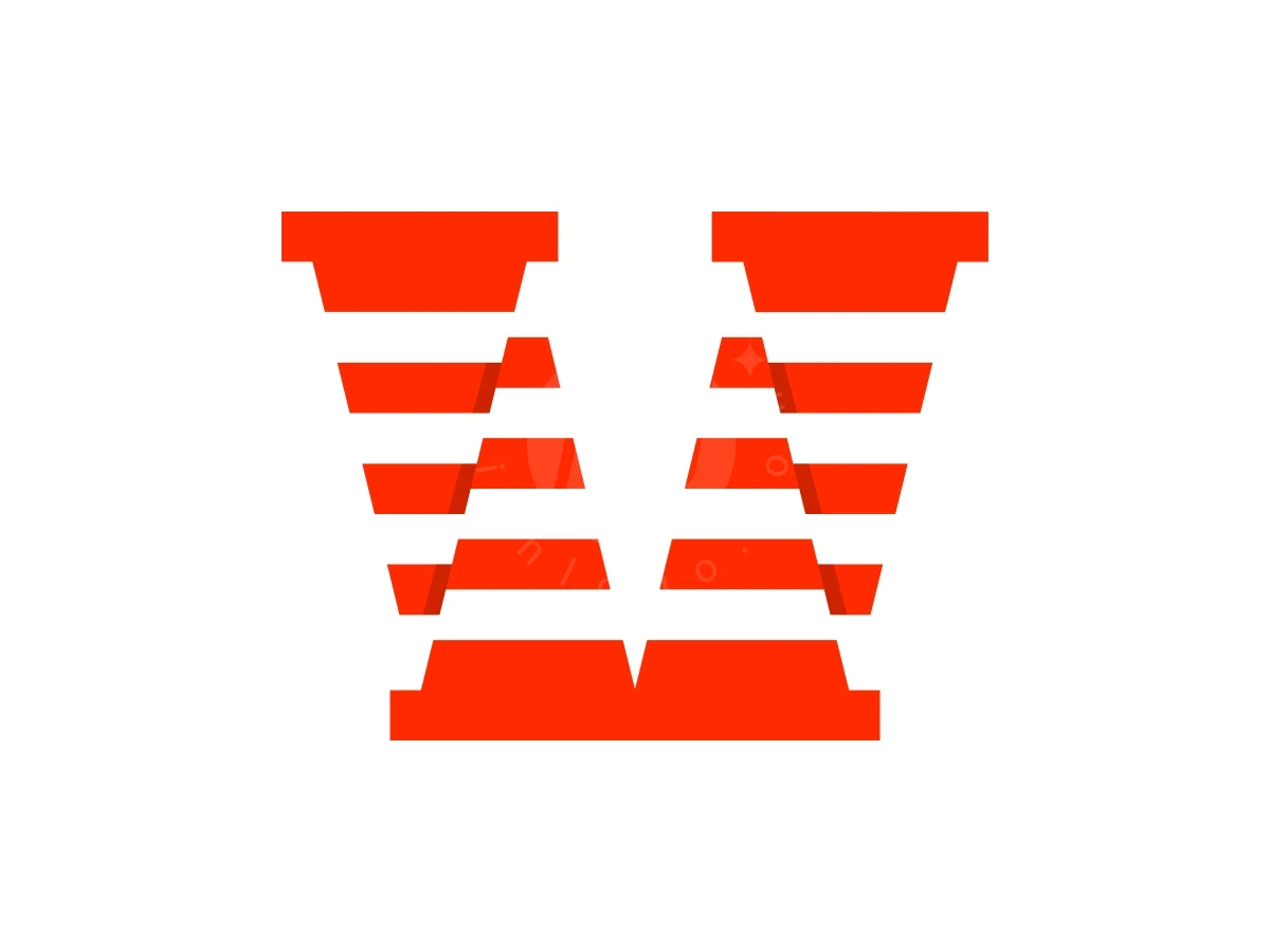 Simple Letter V Or W Traffic Cone Logo - Abstract Logo design by Nanfast for sale on Highlogo