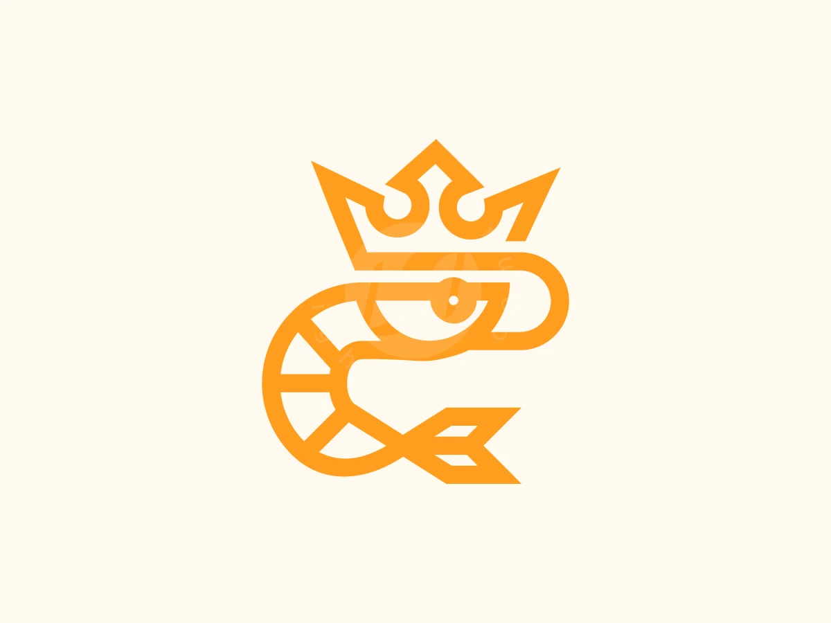 Crown Shrimp Logo - Animal Logo design by luckyar for sale on Highlogo