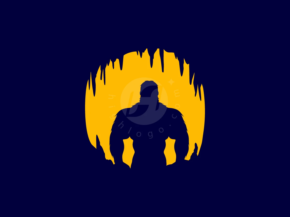 Bigfoot Cave Logo - Negative space Logo design by luckyar for sale on Highlogo