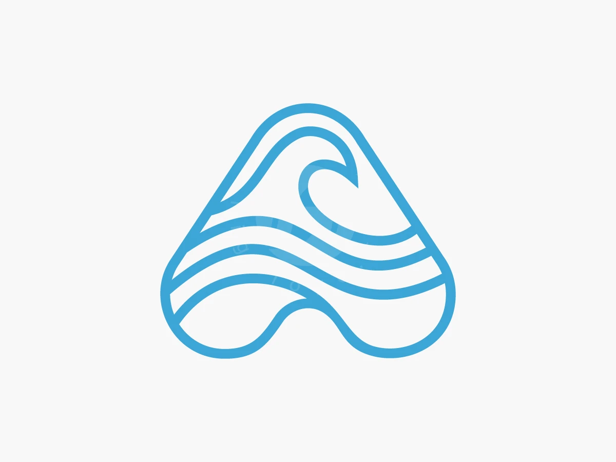 Letter A Wave Logo - Abstract Logo design by luckyar for sale on Highlogo
