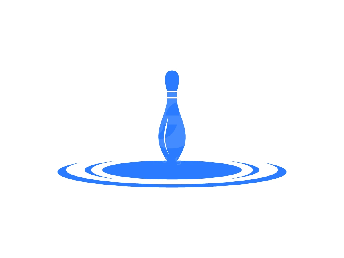 Bowling Pin Water Drop Logo - Sports Logo design by luckyar for sale on Highlogo