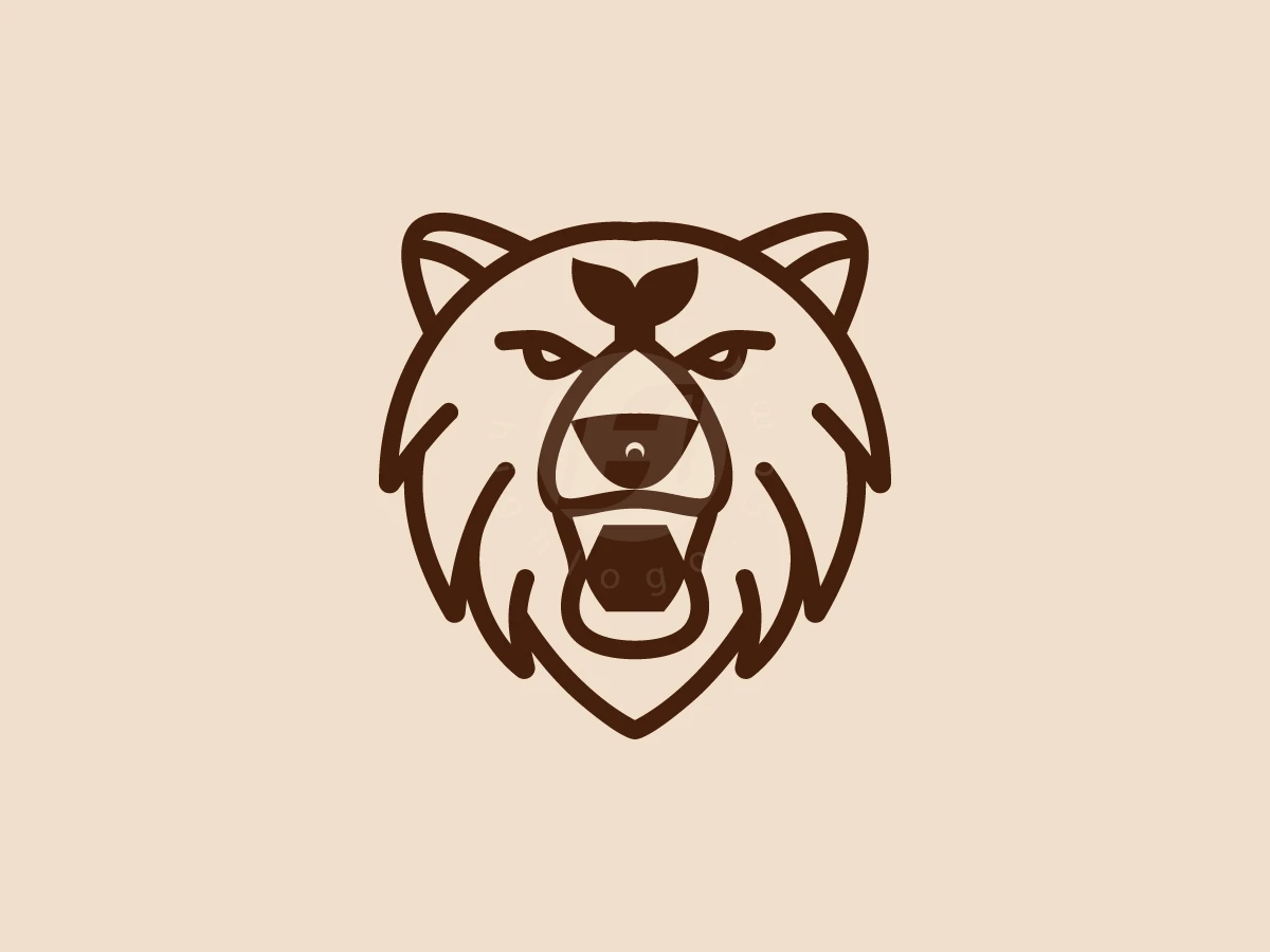 Roaring Bear Hidden Fish Logo - Animal Logo design by luckyar for sale on Highlogo