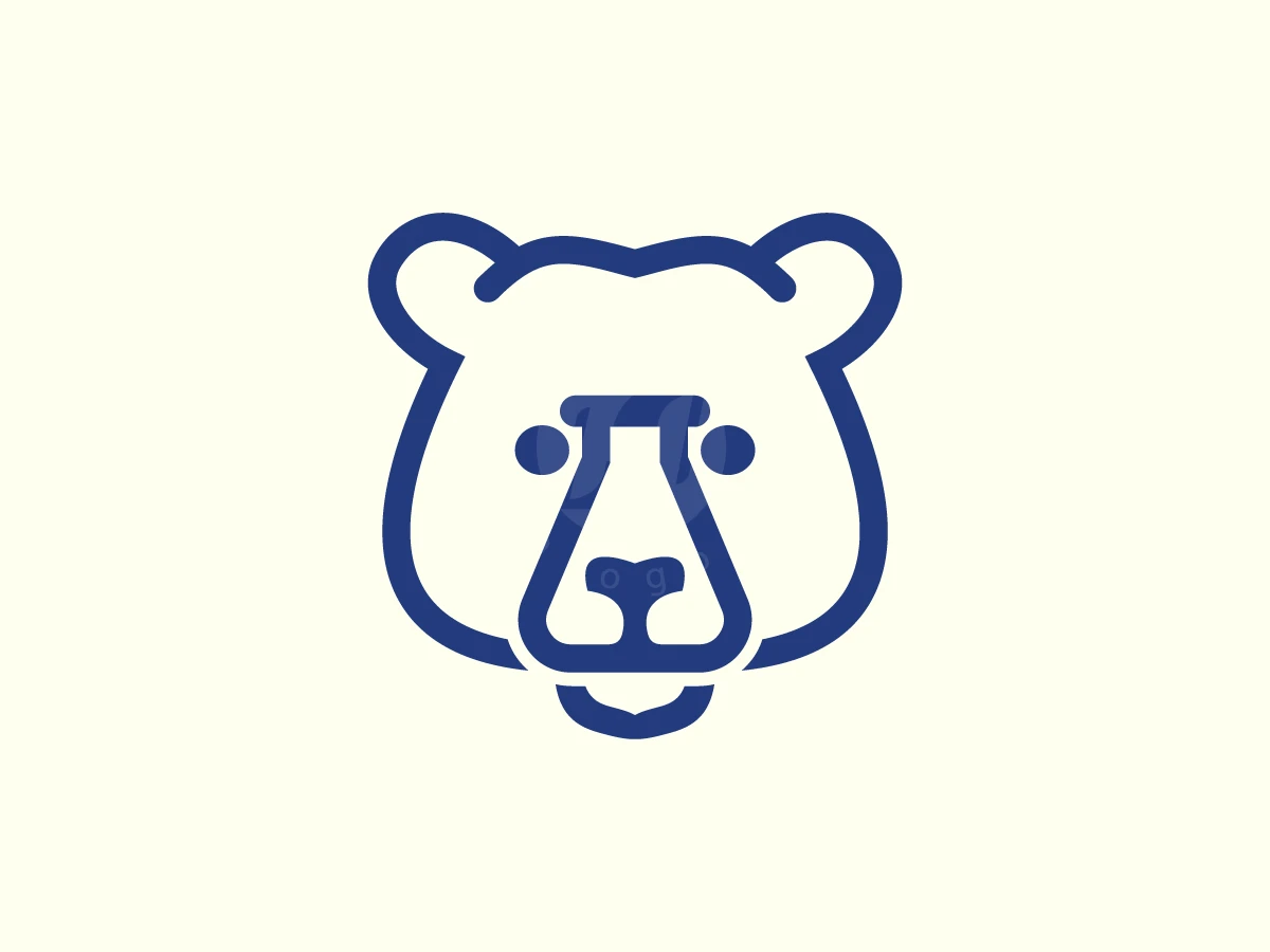 Bear Erlenmeyer Flask Lab Logo - Animal Logo design by luckyar for sale on Highlogo