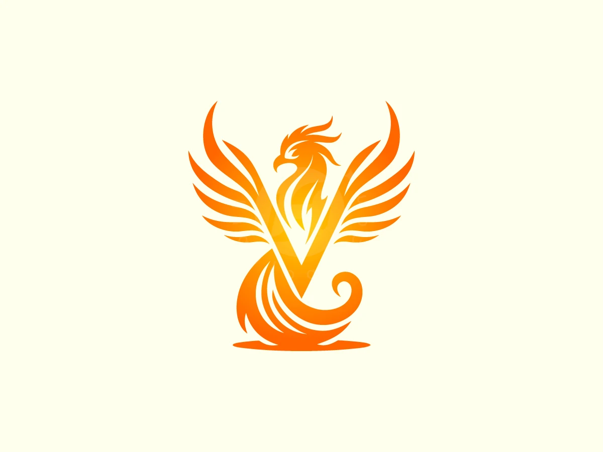 Letter V Mythical Phoenix Logo - General Logo design by luckyar for sale on Highlogo