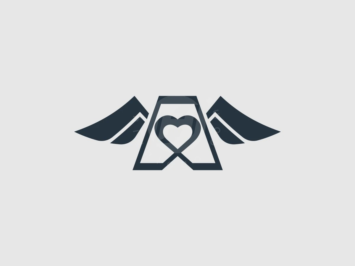 Letter A Logo In The Shape Of A Winged Heart - Logo Logo design by hikam for sale on Highlogo