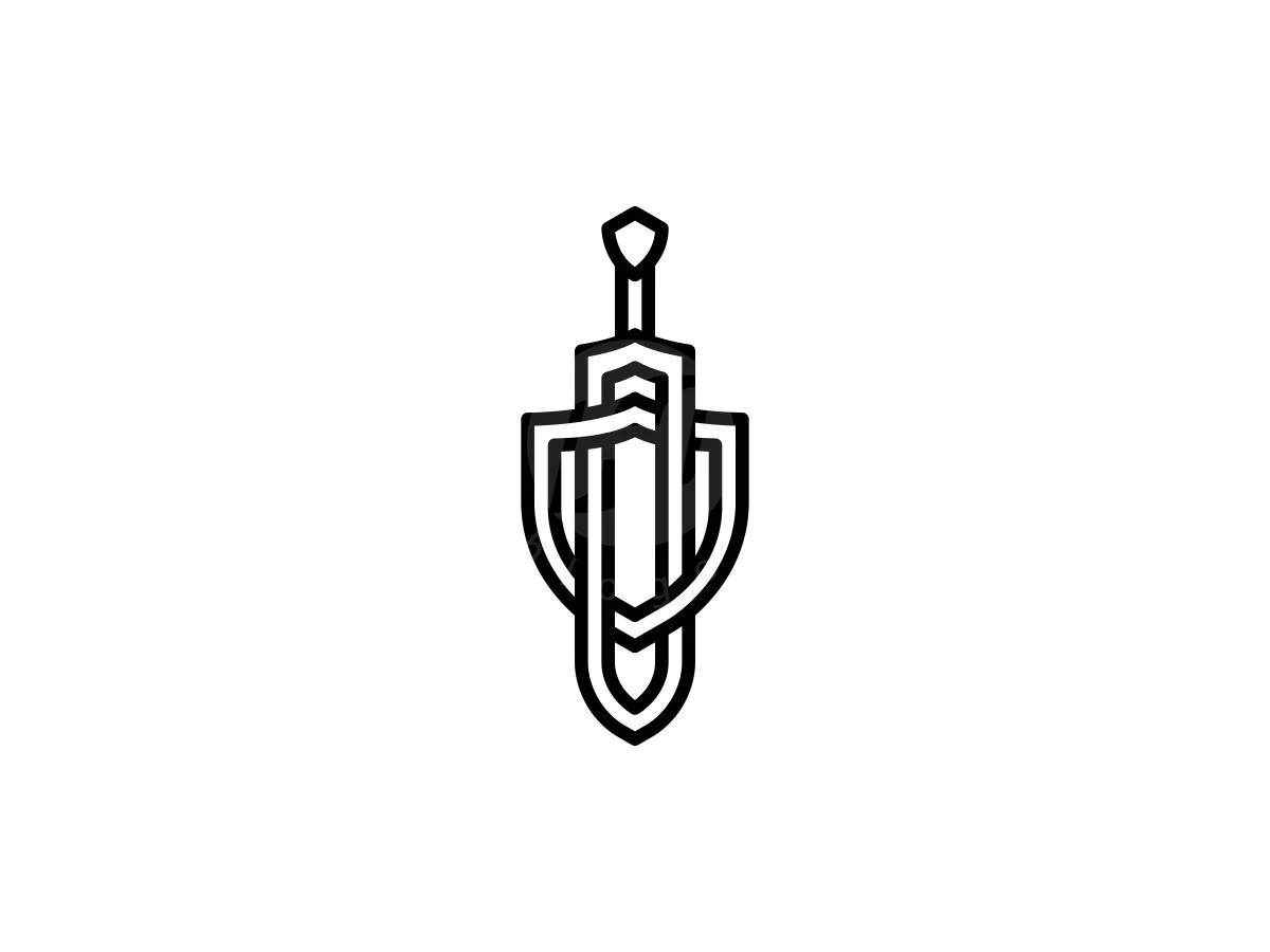 Sword And Shield Combination Logo - Logo Logo design by hikam for sale on Highlogo
