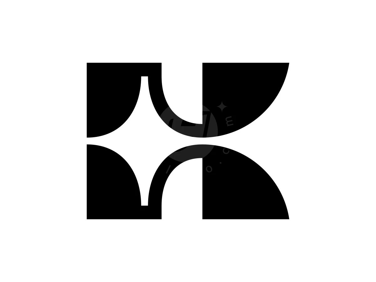 Futuristic Letter K Spark Logo - preview 1