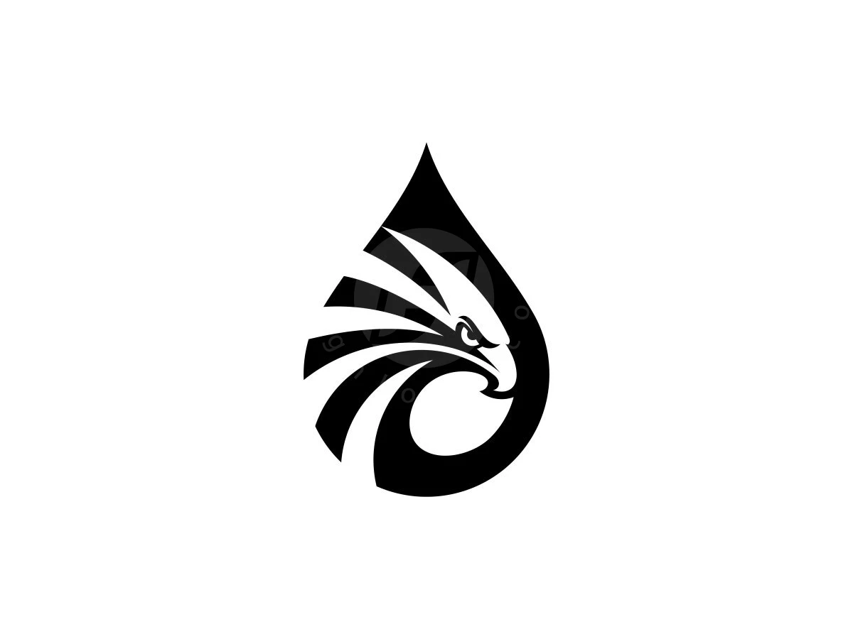 Futuristic Drop Hawk Logo - Negative space Logo design by ignatius bimo for sale on Highlogo