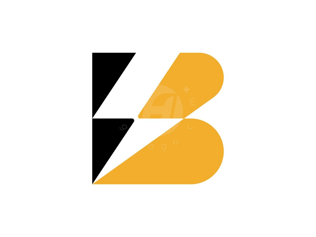Volt Negative Space Logo Letter B - Technology Logo design by ignatius bimo for sale on Highlogo