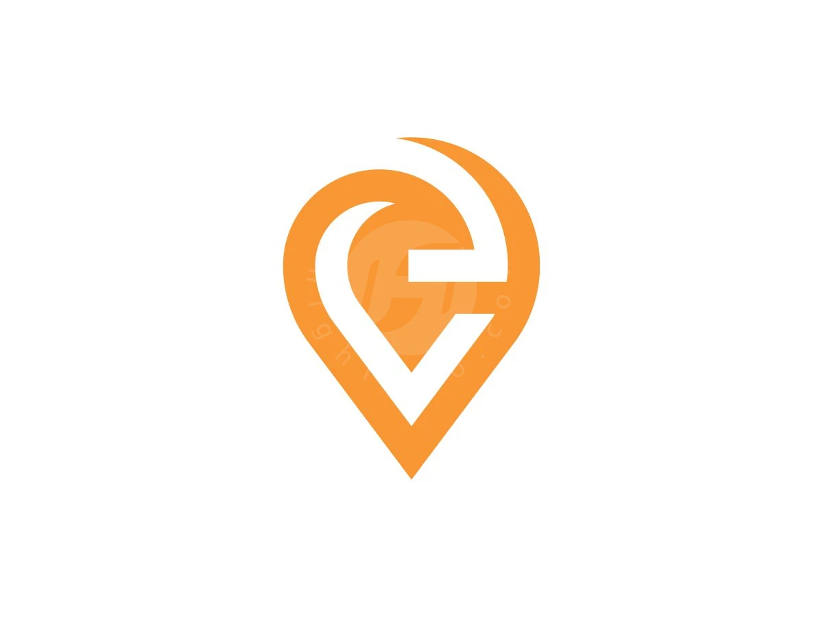 Futuristic Letter E Map Pin Logo - Travel Logo design by ignatius bimo for sale on Highlogo