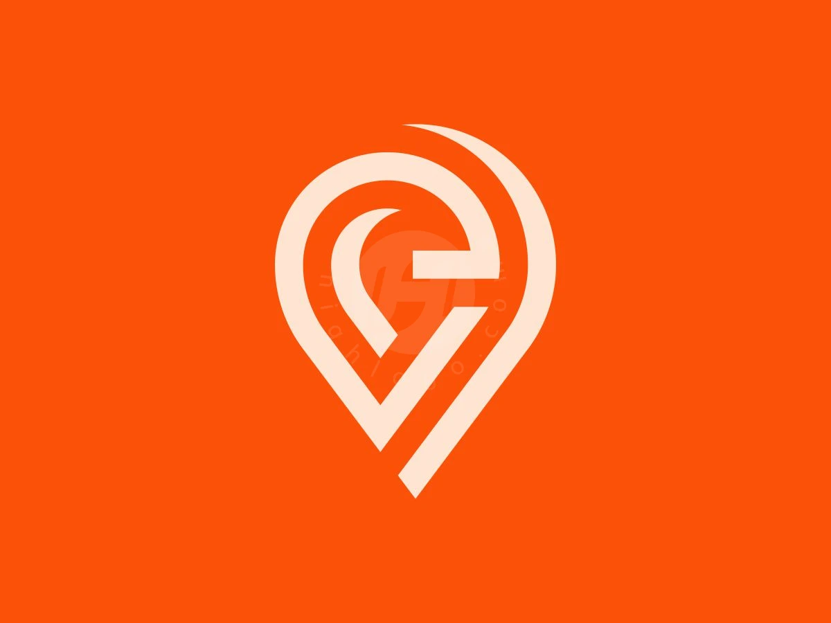 Letter E Pin Map Geometric Logo - preview 1