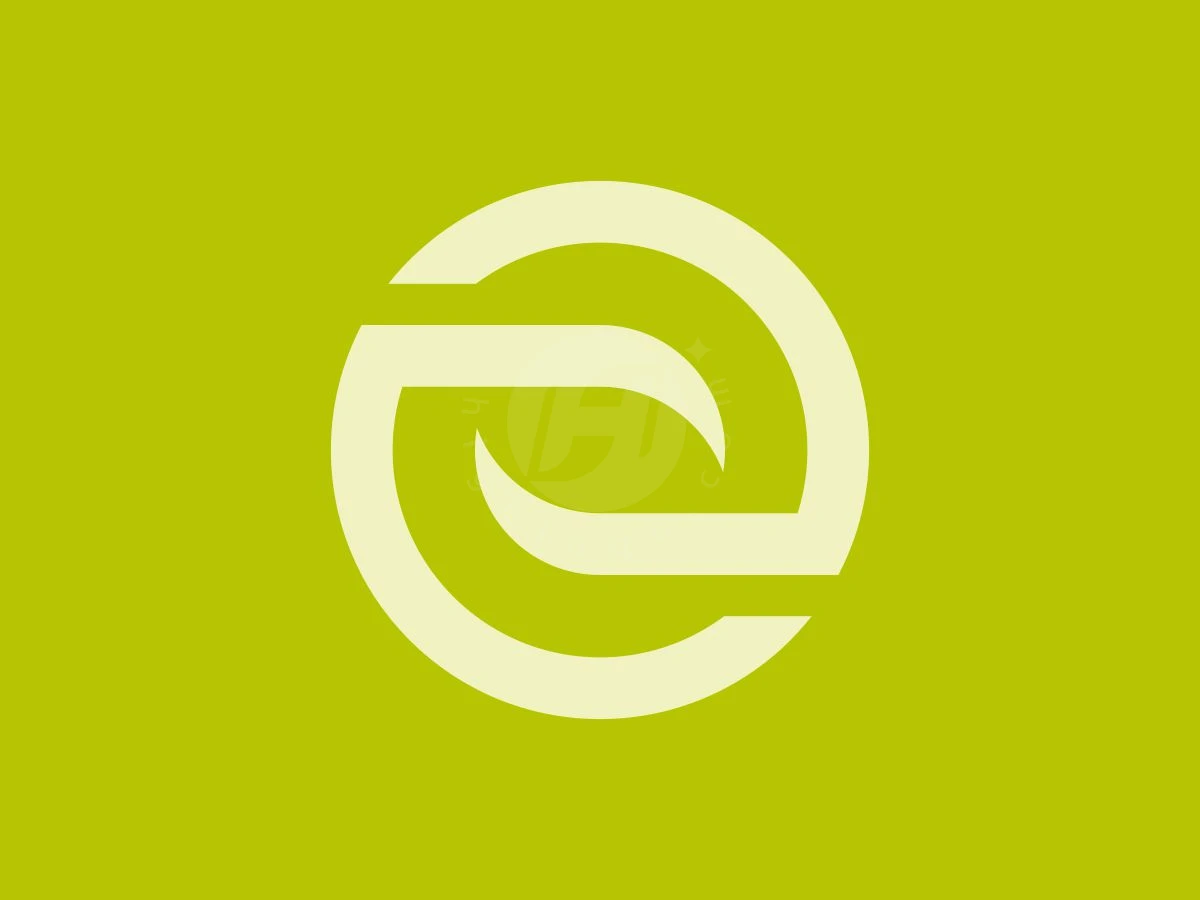 Letter E Leaf Geometric Logo - preview 1